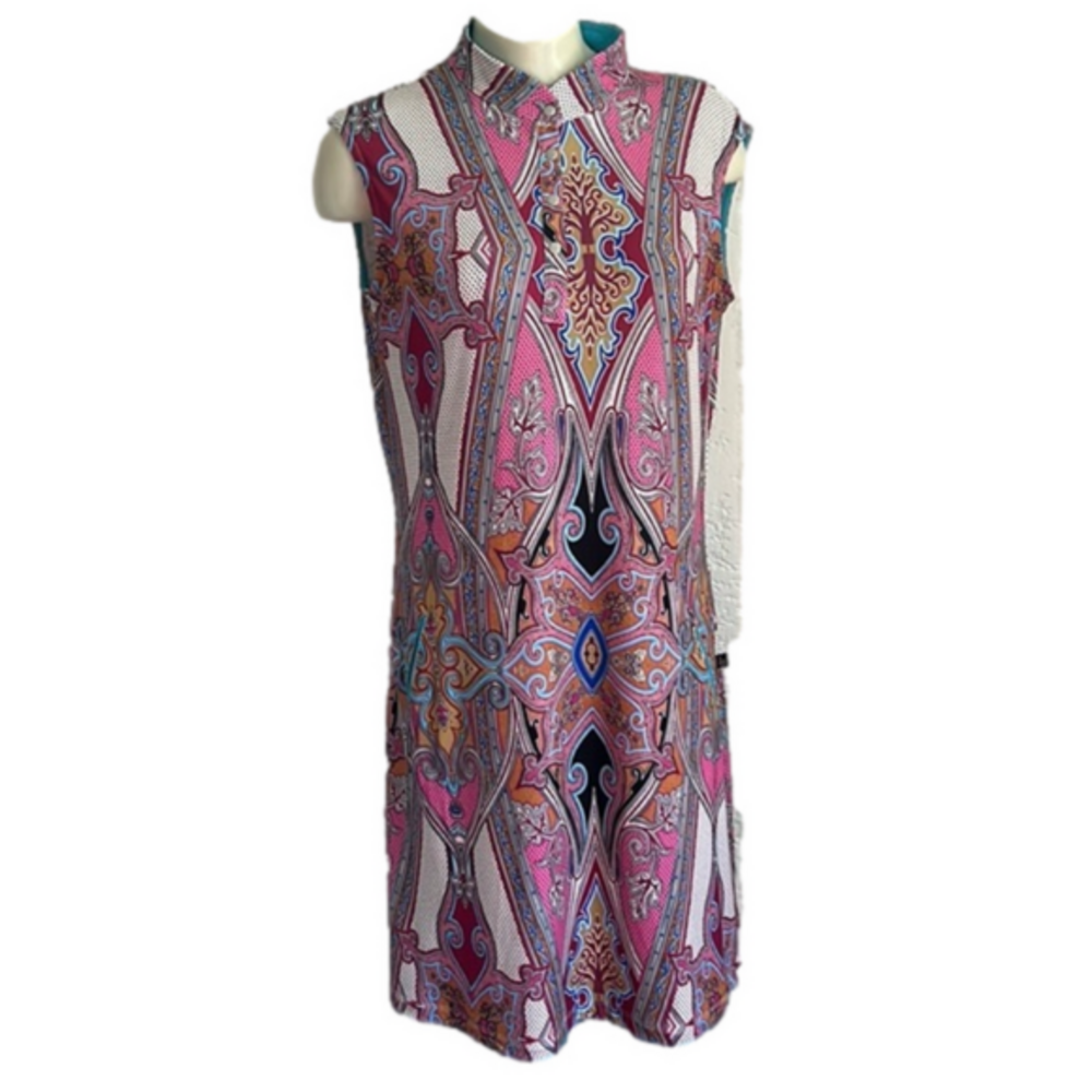 Birdeesport Australia floral / Paisley sheath Dress LARGE - Picture 2 of 16